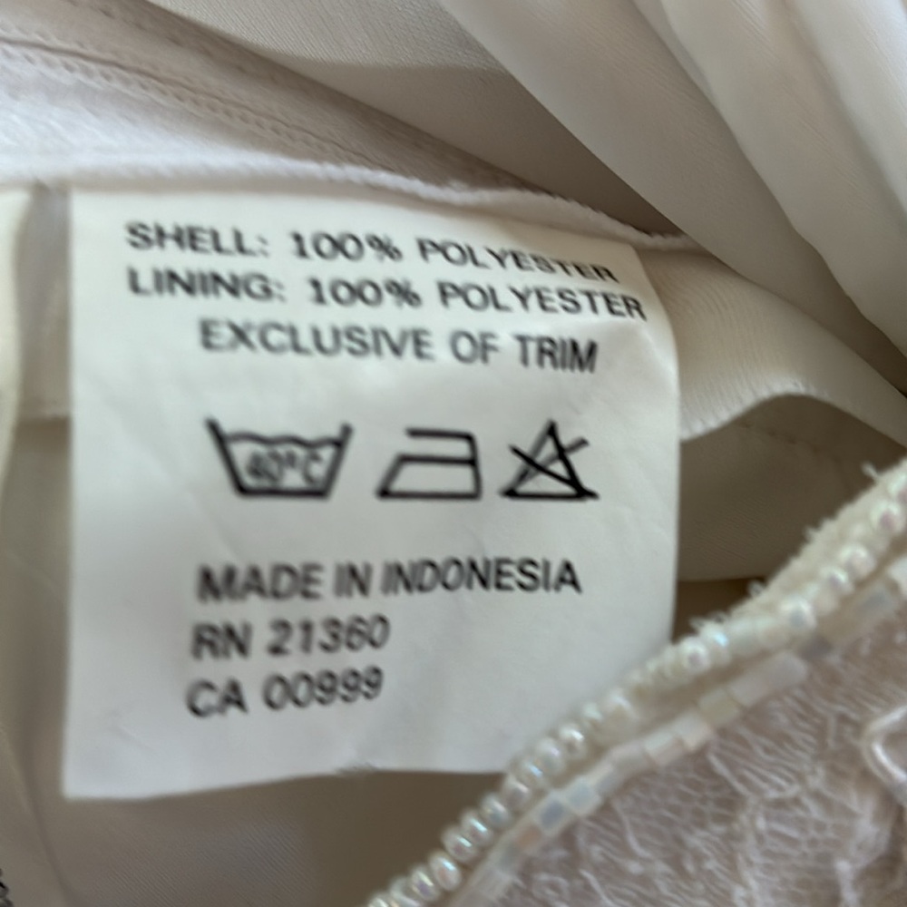 Mori Lee wedding White Floral Embroidered Gown LN - Picture 8 of 11